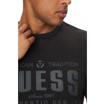 GUESS TRADITION TEE T-SHIRT ΜΠΛΟΥΖΑ ΑΝΔΡΙΚΗ WASHED BLACK