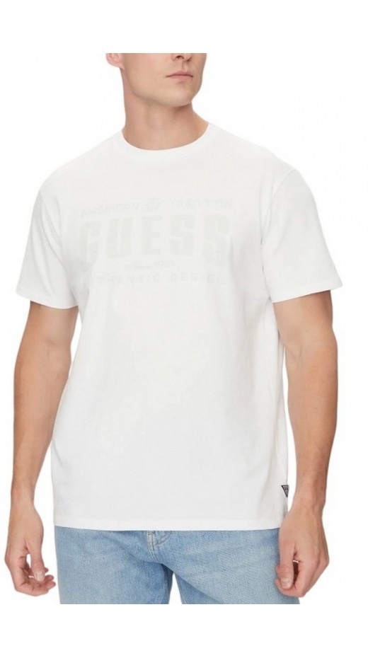 GUESS TRADITION TEE T-SHIRT ΜΠΛΟΥΖΑ ΑΝΔΡΙΚΗ WHITE