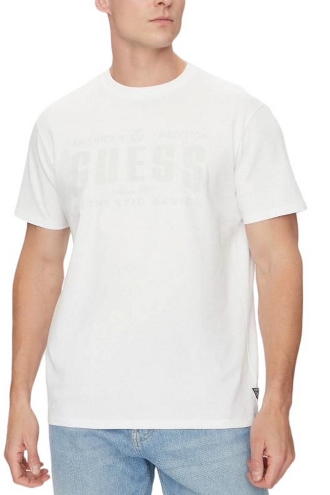 GUESS TRADITION TEE T-SHIRT ΜΠΛΟΥΖΑ ΑΝΔΡΙΚΗ WHITE