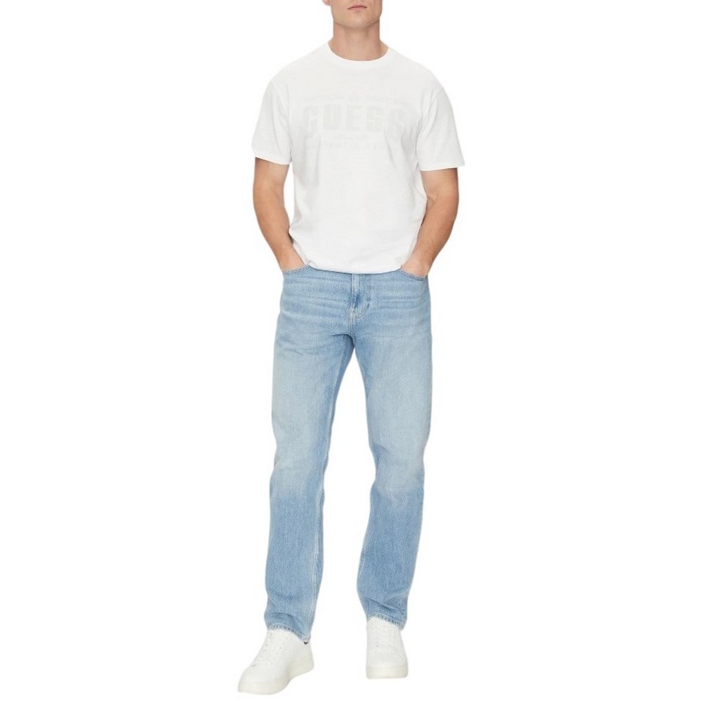 GUESS TRADITION TEE T-SHIRT ΜΠΛΟΥΖΑ ΑΝΔΡΙΚΗ WHITE