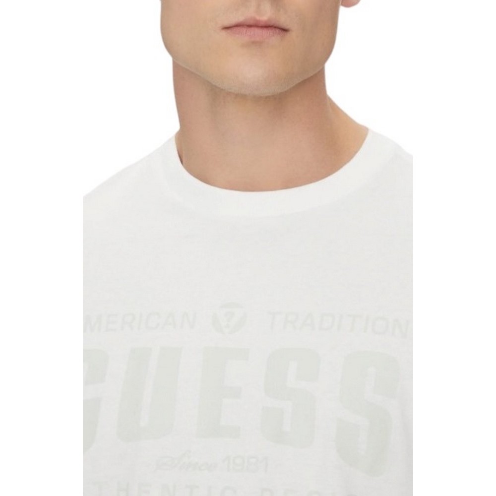 GUESS TRADITION TEE T-SHIRT ΜΠΛΟΥΖΑ ΑΝΔΡΙΚΗ WHITE