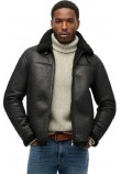SUPERDRY D2 OVIN FAUX SHEARLING AVIATOR JACKET ΜΠΟΥΦΑΝ ΑΝΔΡΙΚΟ BLACK