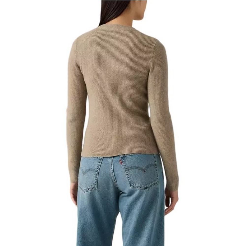 LEVIS® RIB CREW SWEATER ΠΛΕΚΤΗ ΜΠΛΟΥΖΑ ΓΥΝΑΙΚΕΙΑ BROWN