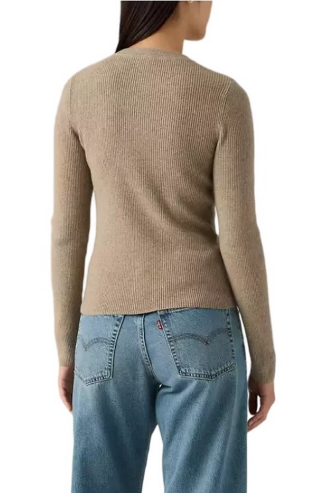 LEVIS® RIB CREW SWEATER ΠΛΕΚΤΗ ΜΠΛΟΥΖΑ ΓΥΝΑΙΚΕΙΑ BROWN