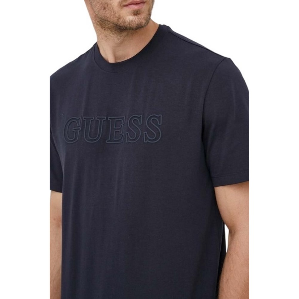 GUESS ALPHY T-SHIRT ΜΠΛΟΥΖΑ ΑΝΔΡΙΚΗ BLUE