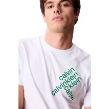 CALVIN KLEIN JEANS 30S E CK BH WRD T-SHIRT ΜΠΛΟΥΖΑ ΑΝΔΡΙΚΗ WHITE