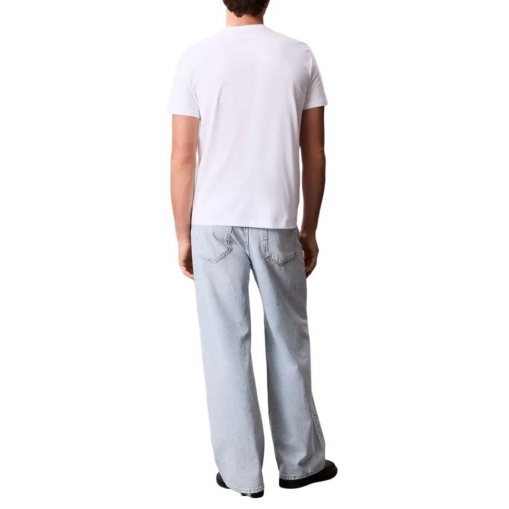 CALVIN KLEIN JEANS 30S E CK BH WRD T-SHIRT ΜΠΛΟΥΖΑ ΑΝΔΡΙΚΗ WHITE