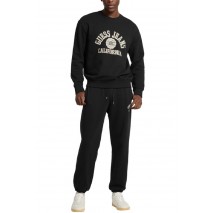 GUESS JEANS CN REG LS PRINTED SWEAT ΜΠΛΟΥΖΑ ΦΟΥΤΕΡ ΑΝΔΡΙΚΗ BLACK