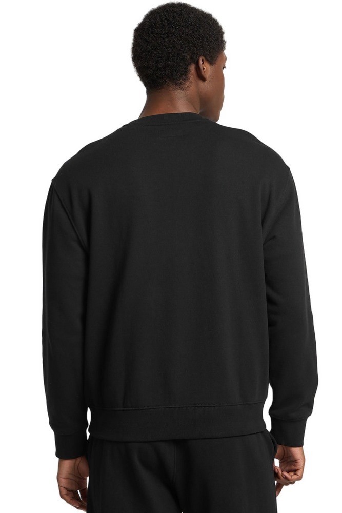 GUESS JEANS CN REG LS PRINTED SWEAT ΜΠΛΟΥΖΑ ΦΟΥΤΕΡ ΑΝΔΡΙΚΗ BLACK