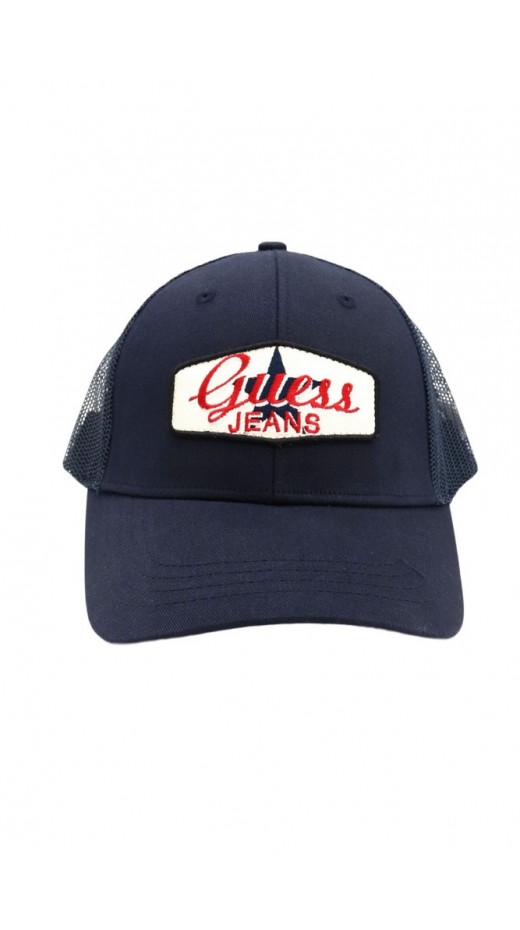 GUESS JEANS PATCHED TRUCKER HAT ΚΑΠΕΛΟ ΑΝΔΡΙΚΟ DARK NAVY