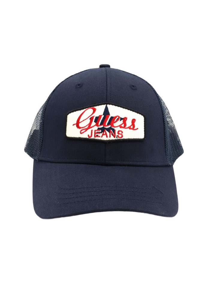 GUESS JEANS PATCHED TRUCKER HAT ΚΑΠΕΛΟ ΑΝΔΡΙΚΟ DARK NAVY
