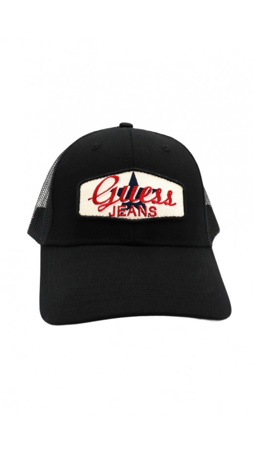 GUESS JEANS PATCHED TRUCKER HAT ΚΑΠΕΛΟ ΑΝΔΡΙΚΟ BLACK