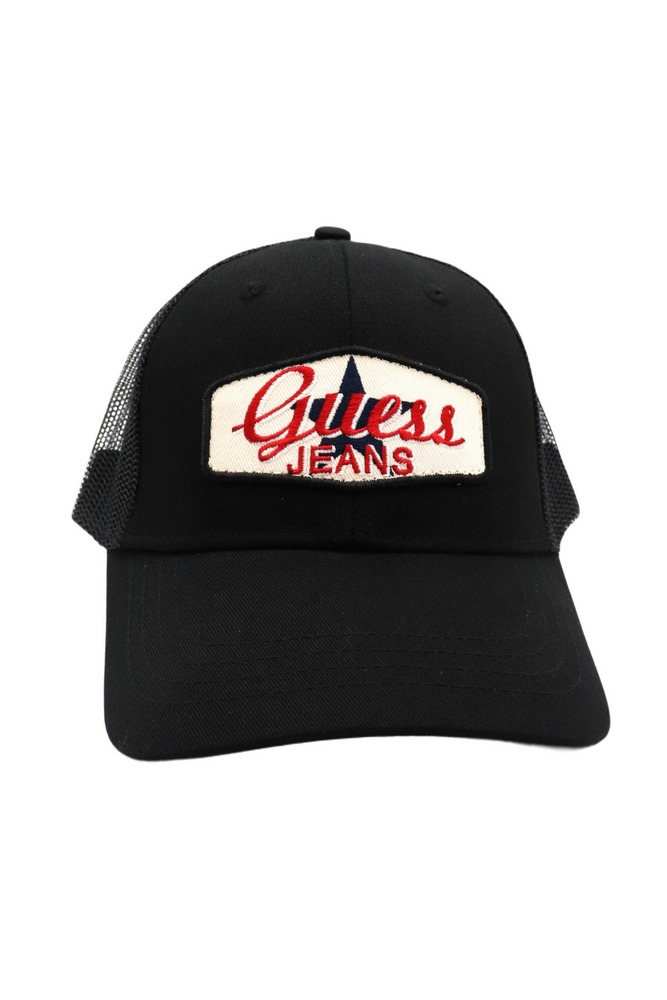 GUESS JEANS PATCHED TRUCKER HAT ΚΑΠΕΛΟ ΑΝΔΡΙΚΟ BLACK