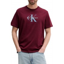 CALVIN KLEIN JEANS HERO MONOLOGO TEE T-SHIRT ΜΠΛΟΥΖΑ ΑΝΔΡΙΚΗ BORDEAUX