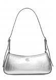 CALVIN KLEIN METALLIC SMALL SHOULDER BAG ΤΣΑΝΤΑ ΓΥΝΑΙΚΕΙΑ SILVER