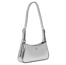 CALVIN KLEIN METALLIC SMALL SHOULDER BAG ΤΣΑΝΤΑ ΓΥΝΑΙΚΕΙΑ SILVER