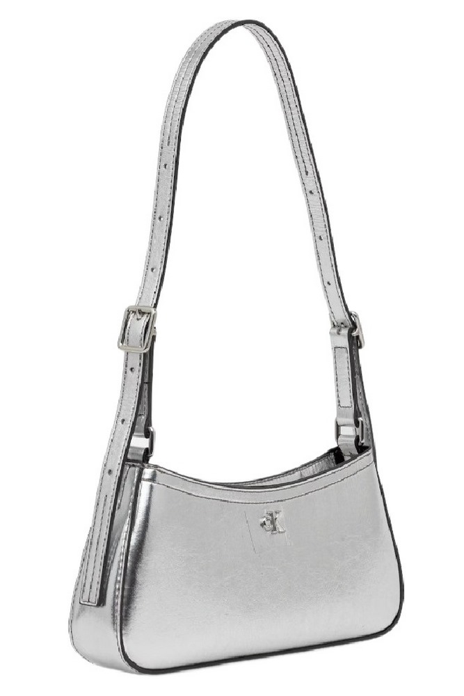 CALVIN KLEIN METALLIC SMALL SHOULDER BAG ΤΣΑΝΤΑ ΓΥΝΑΙΚΕΙΑ SILVER