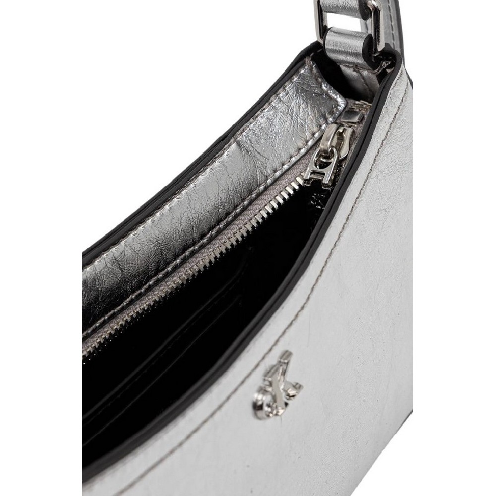 CALVIN KLEIN METALLIC SMALL SHOULDER BAG ΤΣΑΝΤΑ ΓΥΝΑΙΚΕΙΑ SILVER