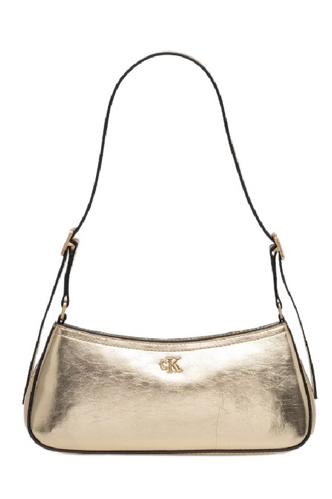 CALVIN KLEIN METALLIC SMALL SHOULDER BAG ΤΣΑΝΤΑ ΓΥΝΑΙΚΕΙΑ GOLD