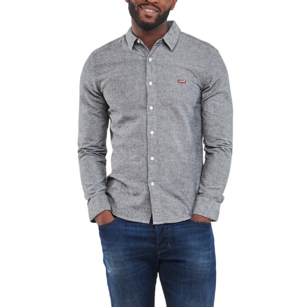 LEVIS LS BATTERY HM SHIRT SLIM 866250018 ΠΟΥΚΑΜΙΣΟ ΑΝΔΡΙΚΟ GREY
