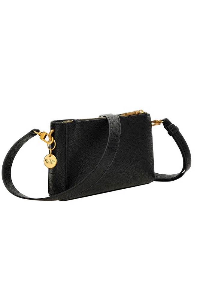 GUESS DIDI MINI DBL CMPRTMNT TOP ZIP ΤΣΑΝΤΑ ΓΥΝΑΙΚΕΙΑ BLACK