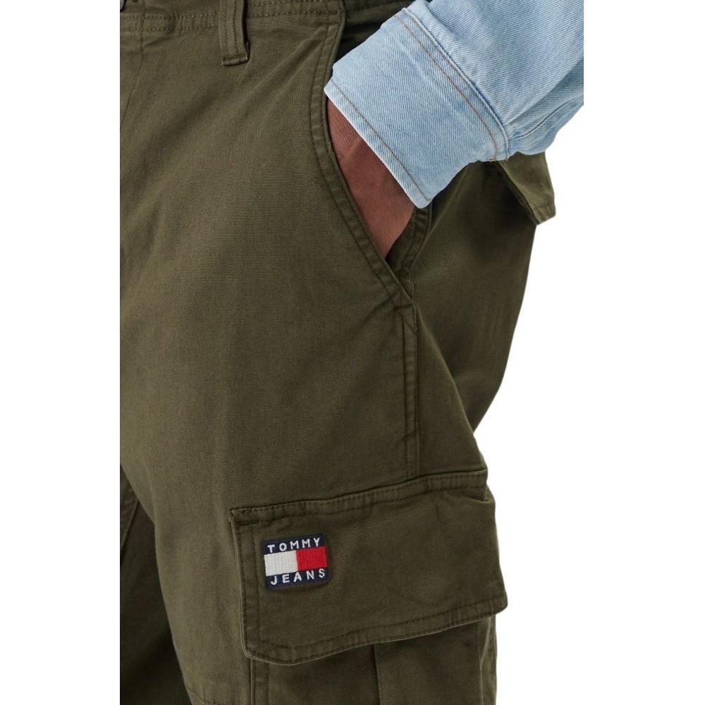 TOMMY JEANS SONNY COTTON CANVAS CARGO ΠΑΝΤΕΛΟΝΙ ΑΝΔΡΙΚΟ DARK GREEN