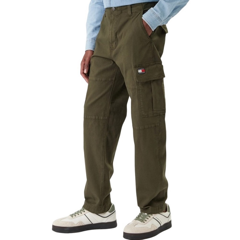 TOMMY JEANS SONNY COTTON CANVAS CARGO ΠΑΝΤΕΛΟΝΙ ΑΝΔΡΙΚΟ DARK GREEN
