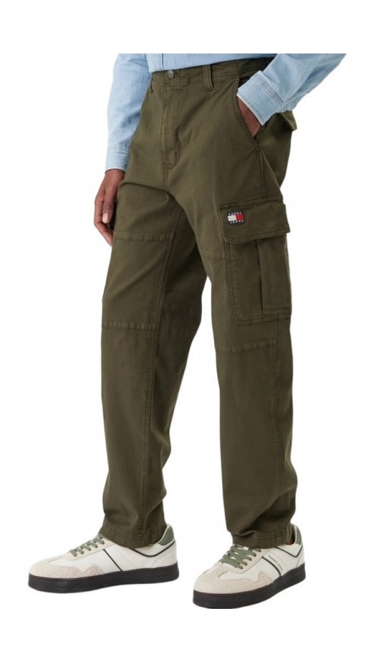TOMMY JEANS SONNY COTTON CANVAS CARGO ΠΑΝΤΕΛΟΝΙ ΑΝΔΡΙΚΟ DARK GREEN