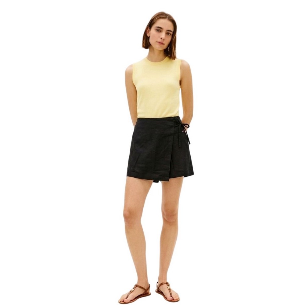 TOMMY JEANS LINEN SKORT ΣΟΡΤΣ ΓΥΝΑΙΚΕΙΟ BLACK