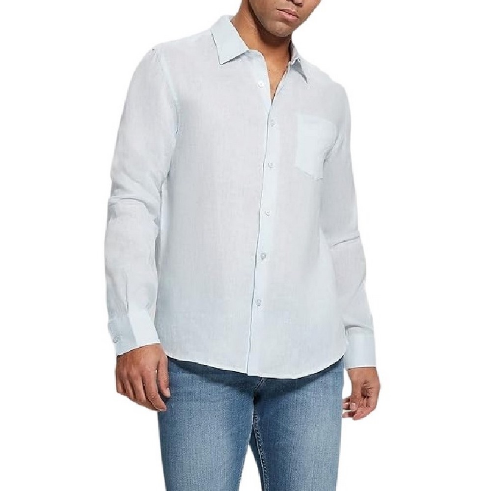 GUESS ISLAND LINEN SHIRT ΠΟΥΚΑΜΙΣΟ ΑΝΔΡΙΚΟ CIEL