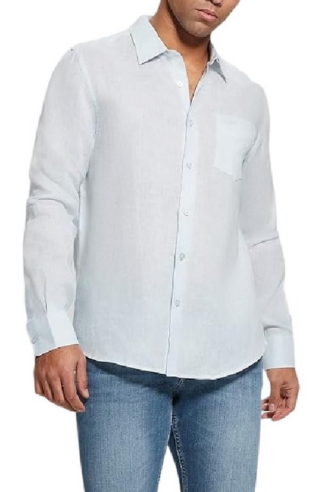 GUESS ISLAND LINEN SHIRT ΠΟΥΚΑΜΙΣΟ ΑΝΔΡΙΚΟ CIEL