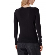 GUESS KIARA TRIANGLE LOGO SWTR ΜΠΛΟΥΖΑ ΠΛΕΚΤΗ ΓΥΝΑΙΚΕΙΑ BLACK