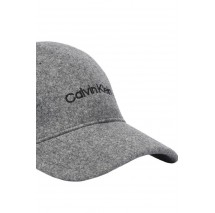 CALVIN KLEIN EMBROIDERED TITLECASE LOGO FELT ΚΑΠΕΛΟ ΓΥΝΑΙΚΕΙΟ GREY