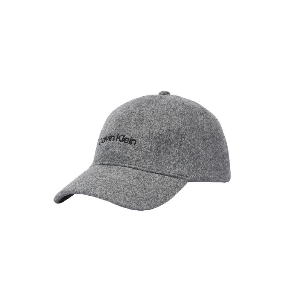 CALVIN KLEIN EMBROIDERED TITLECASE LOGO FELT ΚΑΠΕΛΟ ΓΥΝΑΙΚΕΙΟ GREY