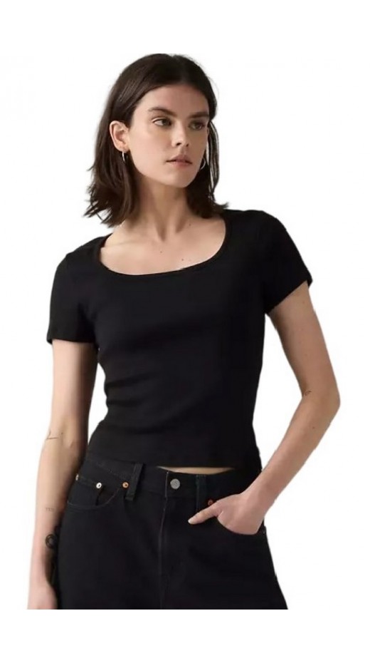 LEVIS® ESSENTIAL SQRD NECK TEE T-SHIRT ΜΠΛΟΥΖΑ ΓΥΝΑΙΚΕΙΑ BLACK