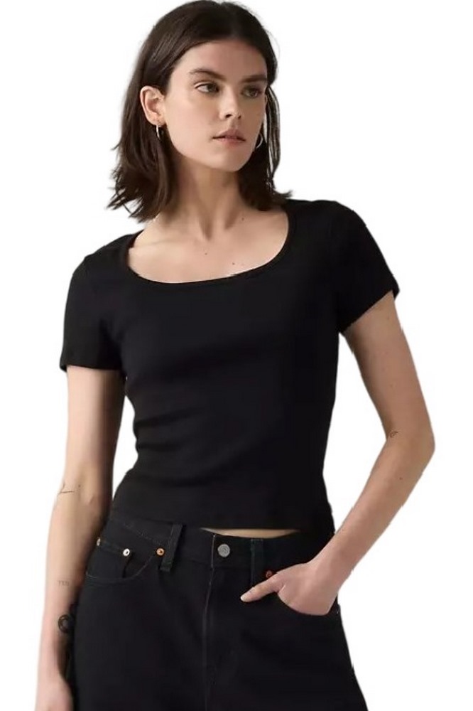 LEVIS® ESSENTIAL SQRD NECK TEE T-SHIRT ΜΠΛΟΥΖΑ ΓΥΝΑΙΚΕΙΑ BLACK