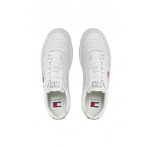TOMMY JEANS CUPSOLE LEATHER ESS ΠΑΠΟΥΤΣΙ ΑΝΔΡΙΚΟ WHITE