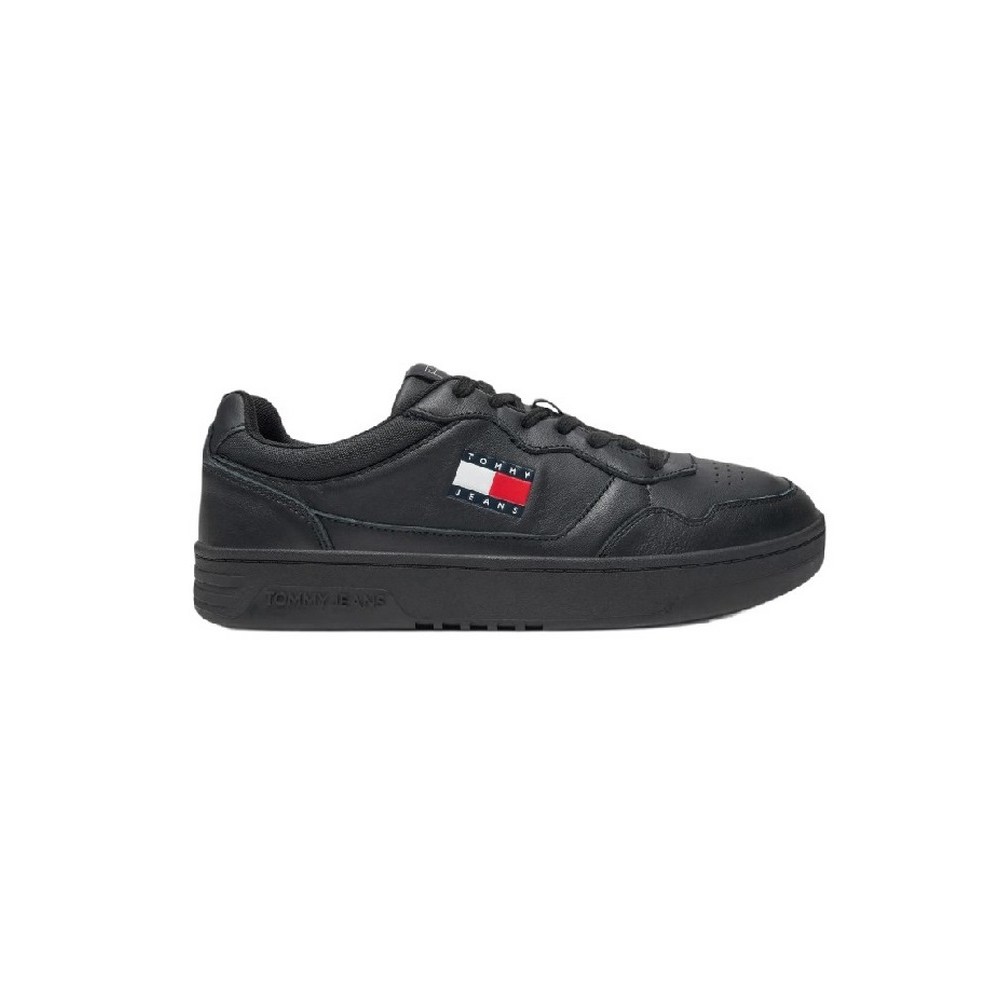 TOMMY JEANS CUPSOLE LEATHER ESS ΠΑΠΟΥΤΣΙ ΑΝΔΡΙΚΟ BLACK