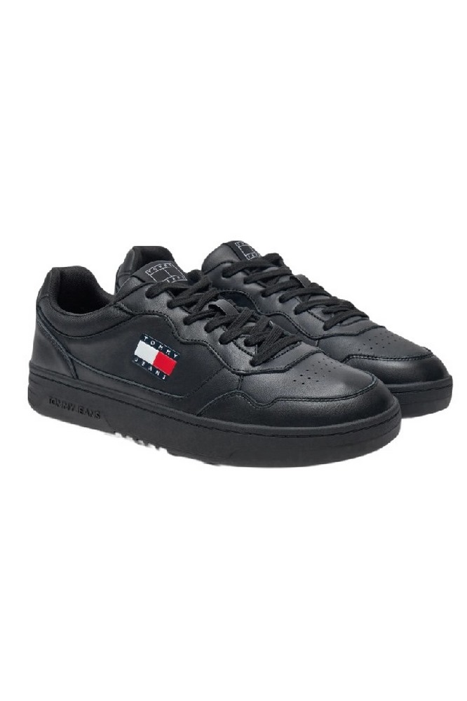 TOMMY JEANS CUPSOLE LEATHER ESS ΠΑΠΟΥΤΣΙ ΑΝΔΡΙΚΟ BLACK