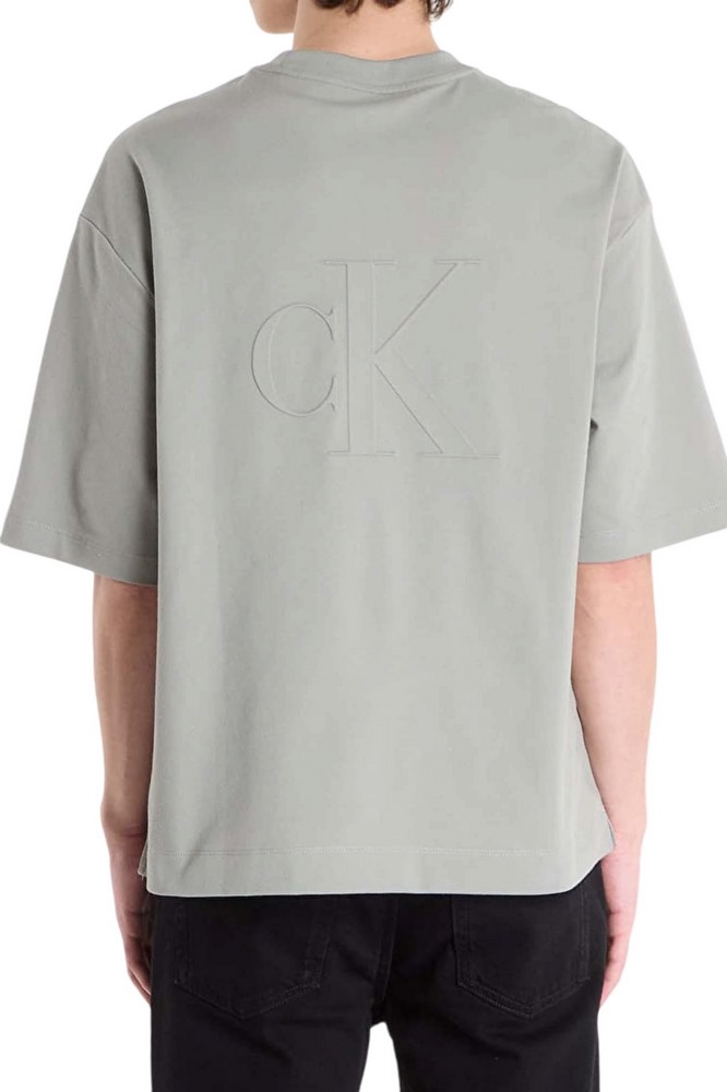 CALVIN KLEIN JEANS RLXD COOLING PIQUE EMBOSSED T-SHIRT ΜΠΛΟΥΖΑ ΑΝΔΡΙΚΗ KHAKI