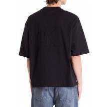 CALVIN KLEIN JEANS RLXD COOLING PIQUE EMBOSSED T-SHIRT ΜΠΛΟΥΖΑ ΑΝΔΡΙΚΗ BLACK