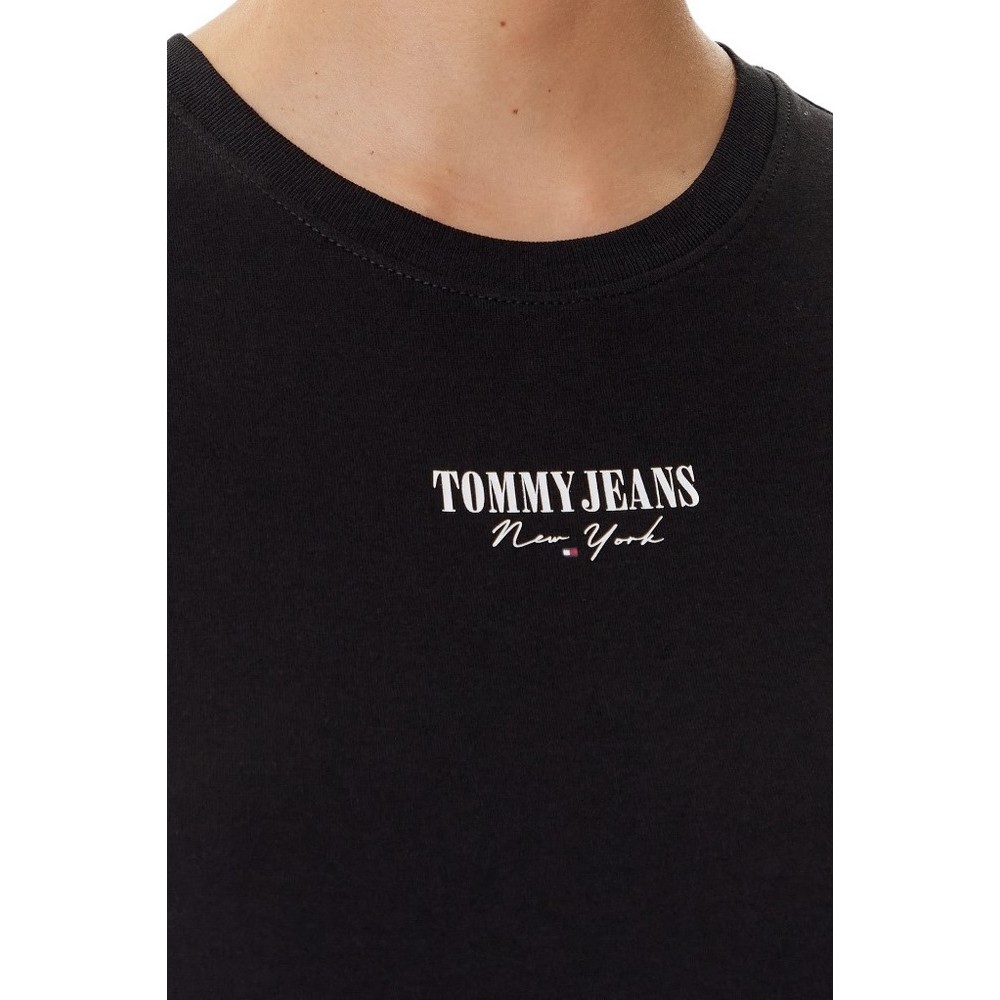 TOMMY JEANS SLIM ESSENTIAL LOGO2 TEE T-SHIRT ΜΠΛΟΥΖΑ ΓΥΝΑΙΚΕΙΑ BLACK