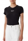 TOMMY JEANS SLIM ESSENTIAL LOGO2 TEE T-SHIRT ΜΠΛΟΥΖΑ ΓΥΝΑΙΚΕΙΑ BLACK