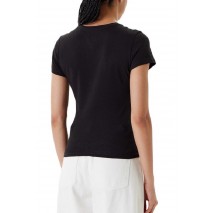 TOMMY JEANS SLIM ESSENTIAL LOGO2 TEE T-SHIRT ΜΠΛΟΥΖΑ ΓΥΝΑΙΚΕΙΑ BLACK