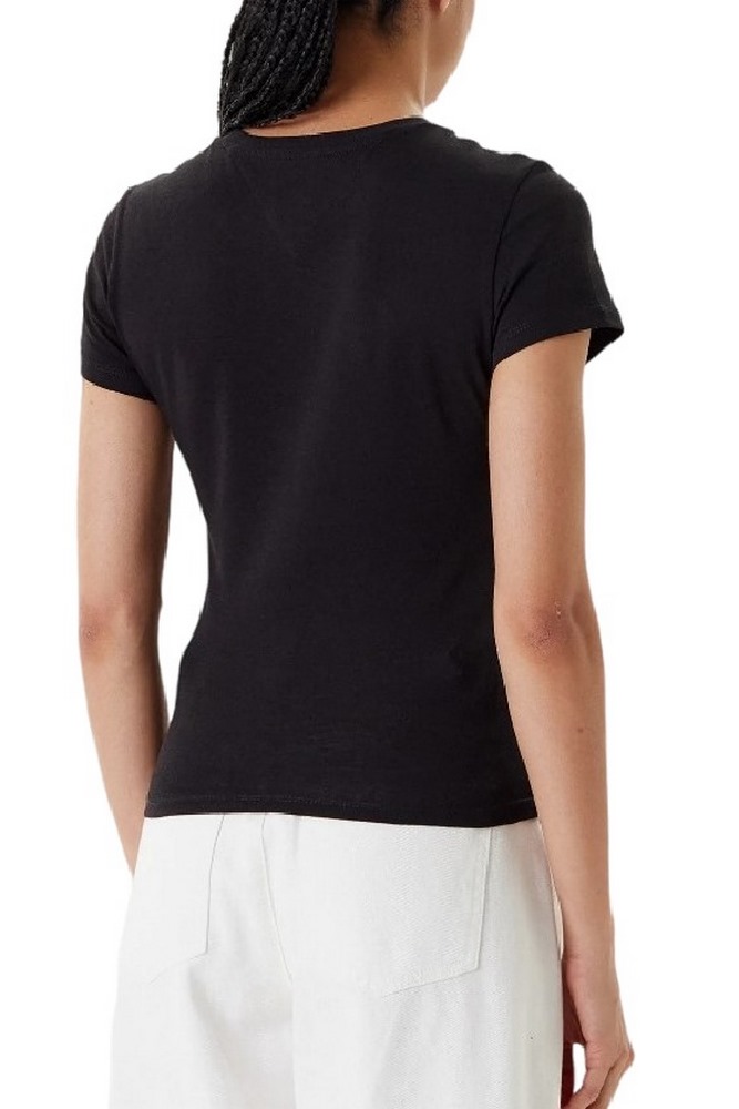 TOMMY JEANS SLIM ESSENTIAL LOGO2 TEE T-SHIRT ΜΠΛΟΥΖΑ ΓΥΝΑΙΚΕΙΑ BLACK