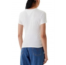 TOMMY JEANS SLIM ESSENTIAL LOGO2 TEE T-SHIRT ΜΠΛΟΥΖΑ ΓΥΝΑΙΚΕΙΑ WHITE