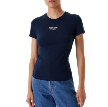 TOMMY JEANS SLIM ESSENTIAL LOGO2 TEE T-SHIRT ΜΠΛΟΥΖΑ ΓΥΝΑΙΚΕΙΑ NAVY