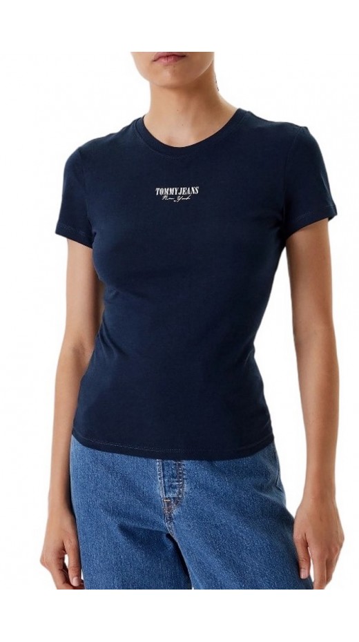 TOMMY JEANS SLIM ESSENTIAL LOGO2 TEE T-SHIRT ΜΠΛΟΥΖΑ ΓΥΝΑΙΚΕΙΑ NAVY
