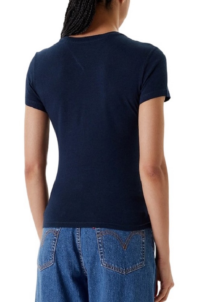TOMMY JEANS SLIM ESSENTIAL LOGO2 TEE T-SHIRT ΜΠΛΟΥΖΑ ΓΥΝΑΙΚΕΙΑ NAVY