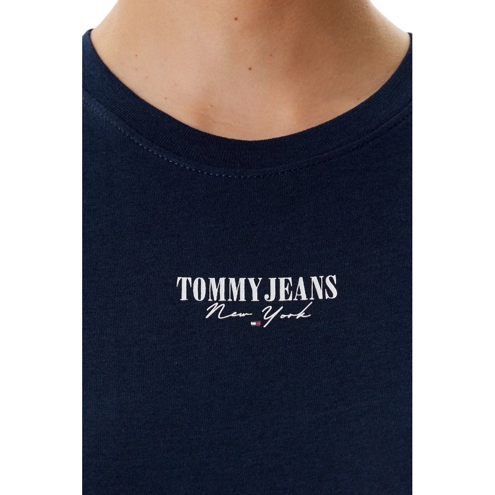 TOMMY JEANS SLIM ESSENTIAL LOGO2 TEE T-SHIRT ΜΠΛΟΥΖΑ ΓΥΝΑΙΚΕΙΑ NAVY